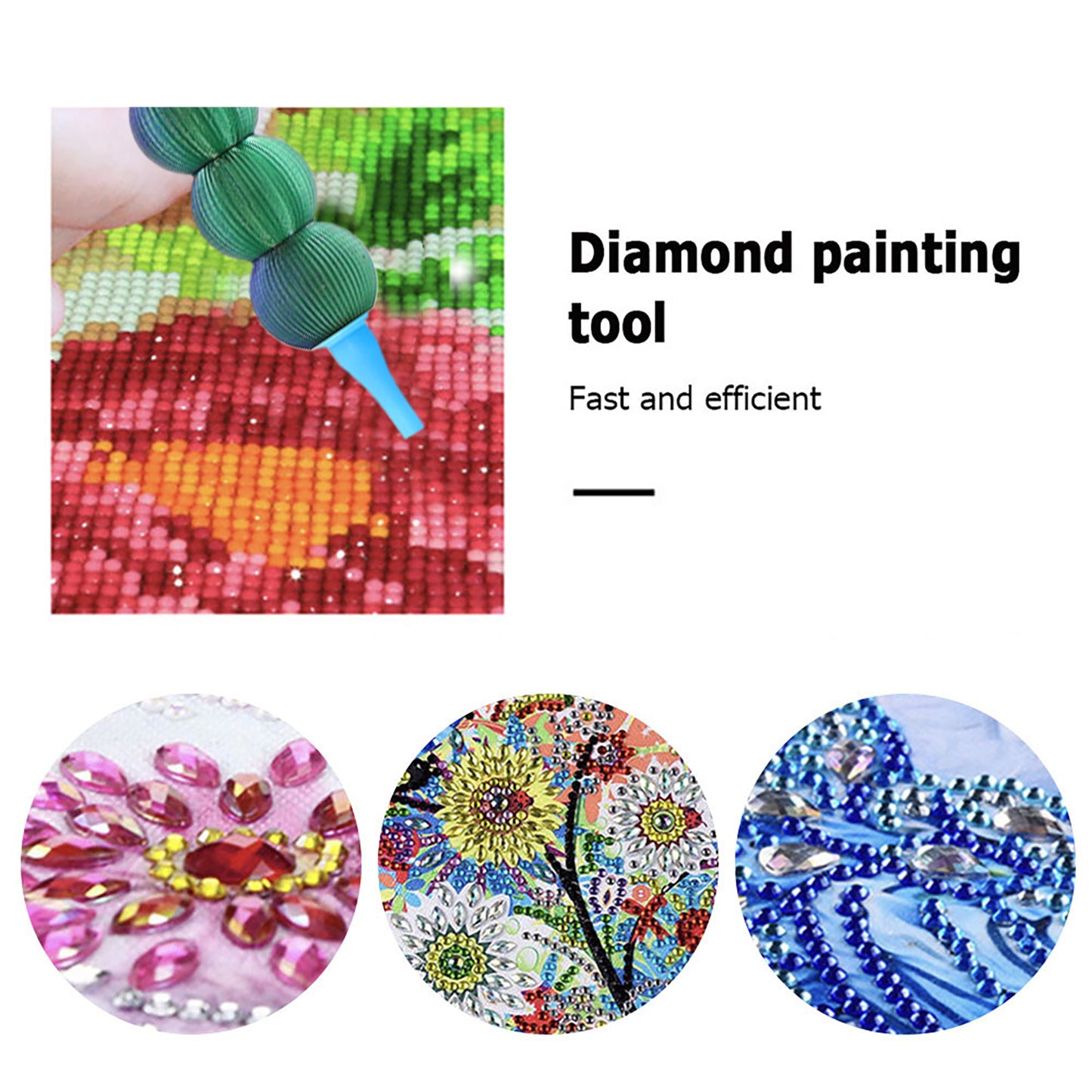 5D Diamond Painting Pen Kit Diamond Art Pen for DIY Diamond Art (Blue Green)