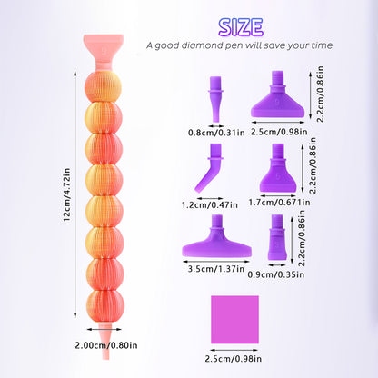 5D Diamond Painting Pen Kit Diamond Art Pen for DIY Diamond Art (Gold Red)