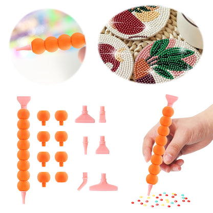 5D Diamond Painting Pen Kit Diamond Art Pen for DIY Diamond Art Tools (Orange)