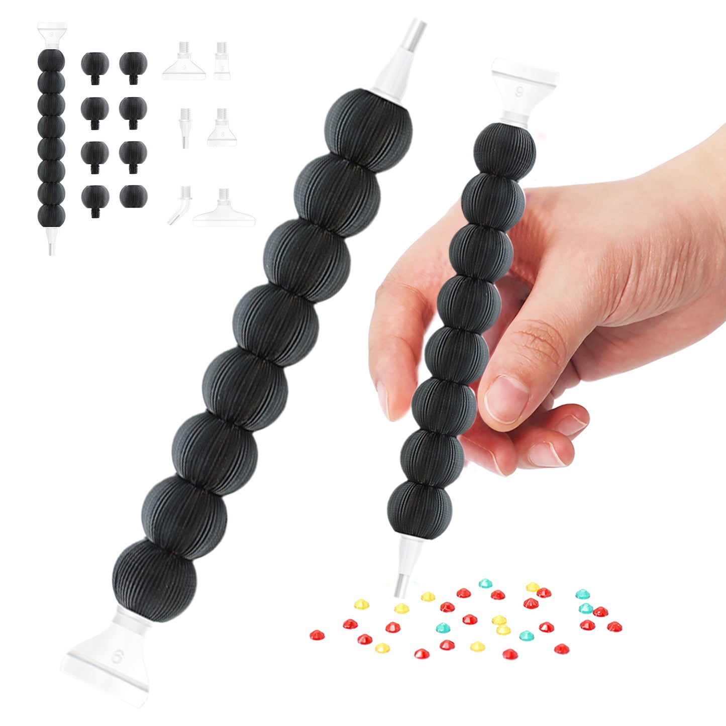 5D Diamond Painting Pen Kit Diamond Art Pen for DIY Diamond Art Tools (Black)