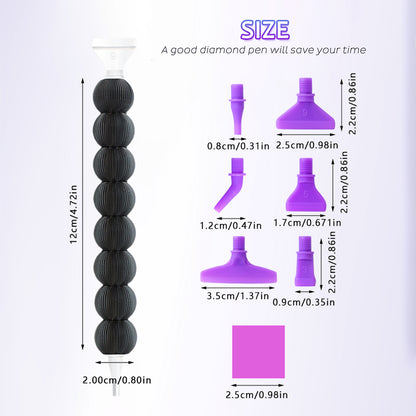 5D Diamond Painting Pen Kit Diamond Art Pen for DIY Diamond Art Tools (Black)