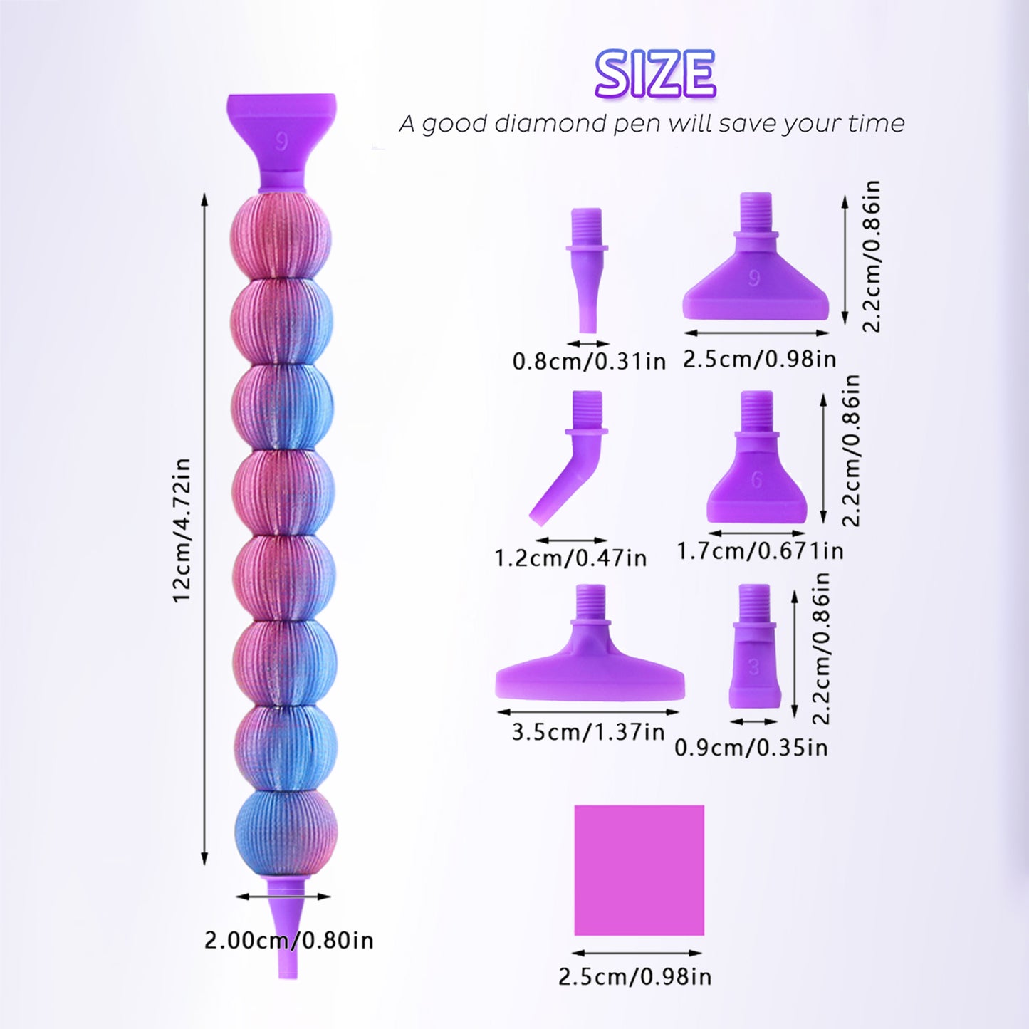 Diamond Painting Pen Diamond Art Pen 5D Diamond Painting Tools (Blue Purple)