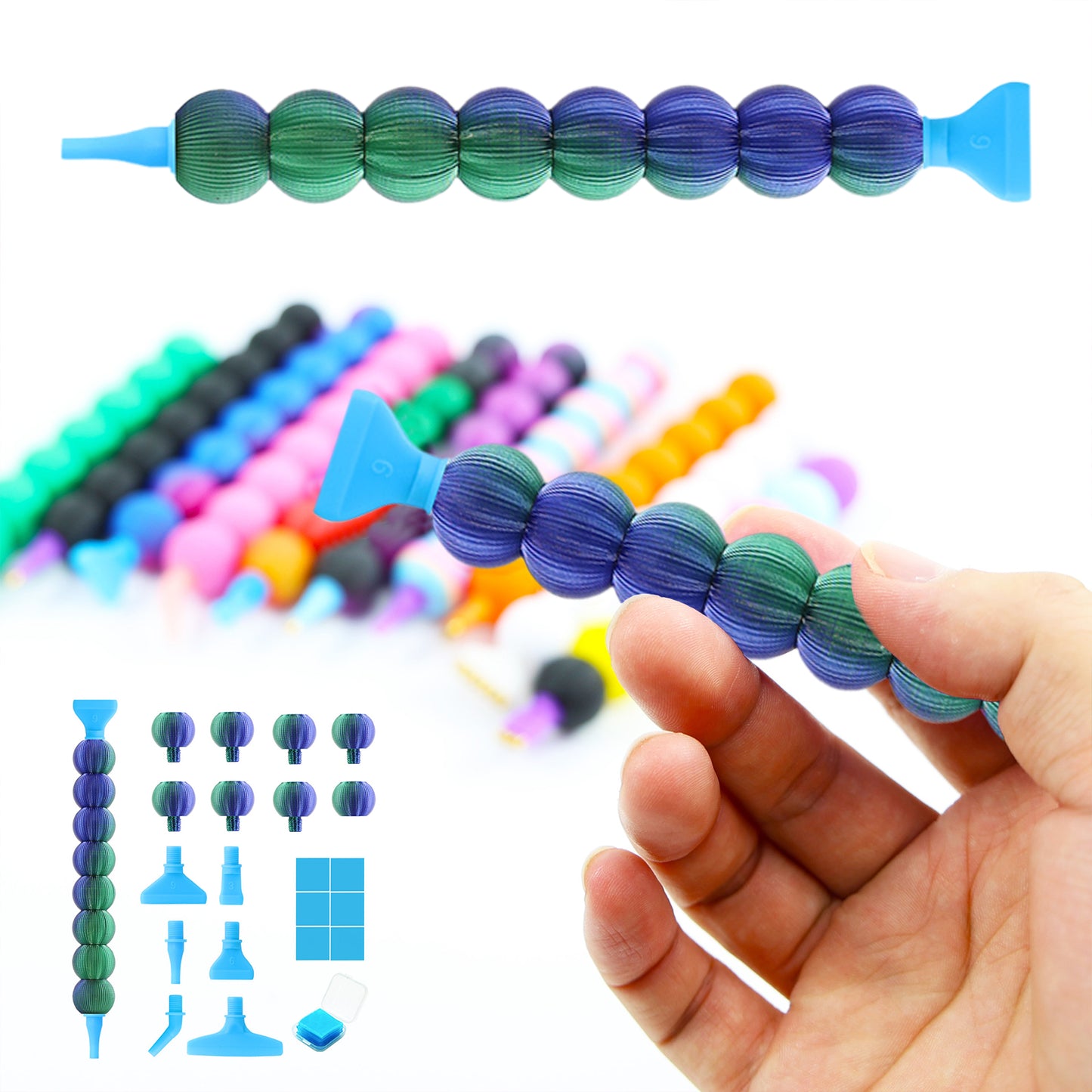 Diamond Painting Pen Diamond Art Pen 5D Diamond Painting Tools (Blue Green)