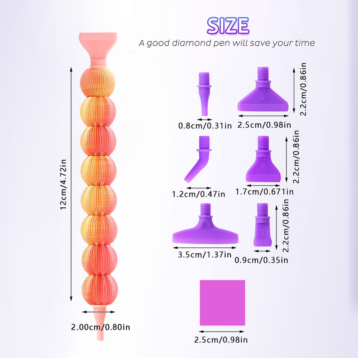 Diamond Painting Pen Diamond Art Pen 5D Diamond Painting Tools (Gold Red)