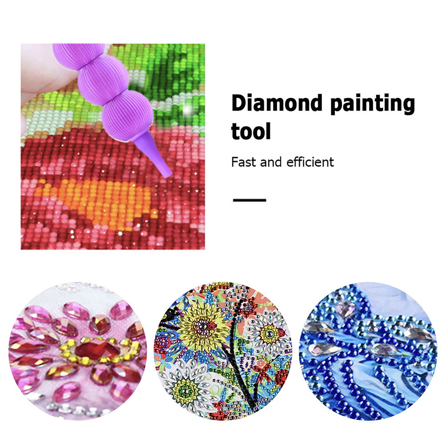 Diamond Painting Pen Diamond Art Pen 5D DIY Diamond Painting Tools (Purple)