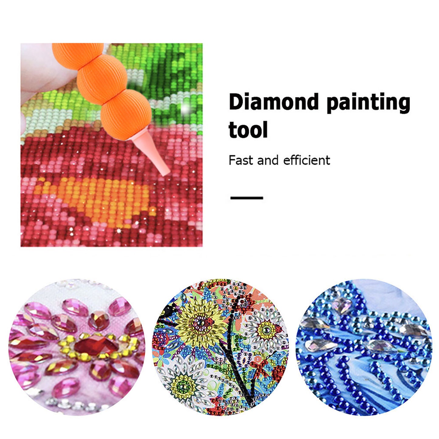 Diamond Painting Pen Diamond Art Pen 5D DIY Diamond Painting Tools (Orange)