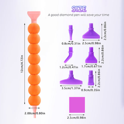 Diamond Painting Pen Diamond Art Pen 5D DIY Diamond Painting Tools (Orange)