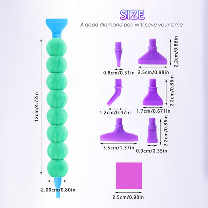 Diamond Painting Pen Diamond Art Pen 5D DIY Diamond Painting Tools (Green)