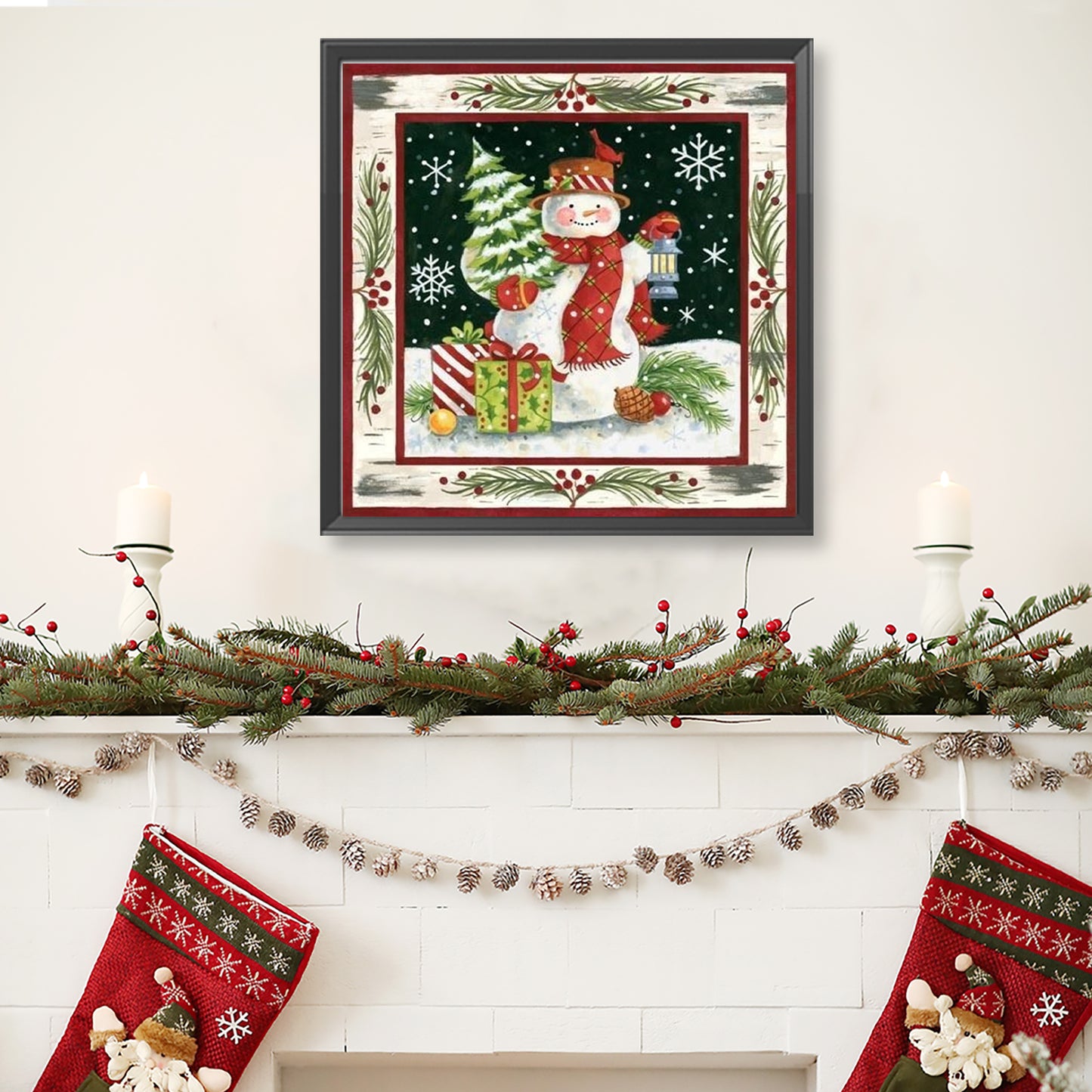 Christmas - Full Round Drill Diamond Painting 40*40CM