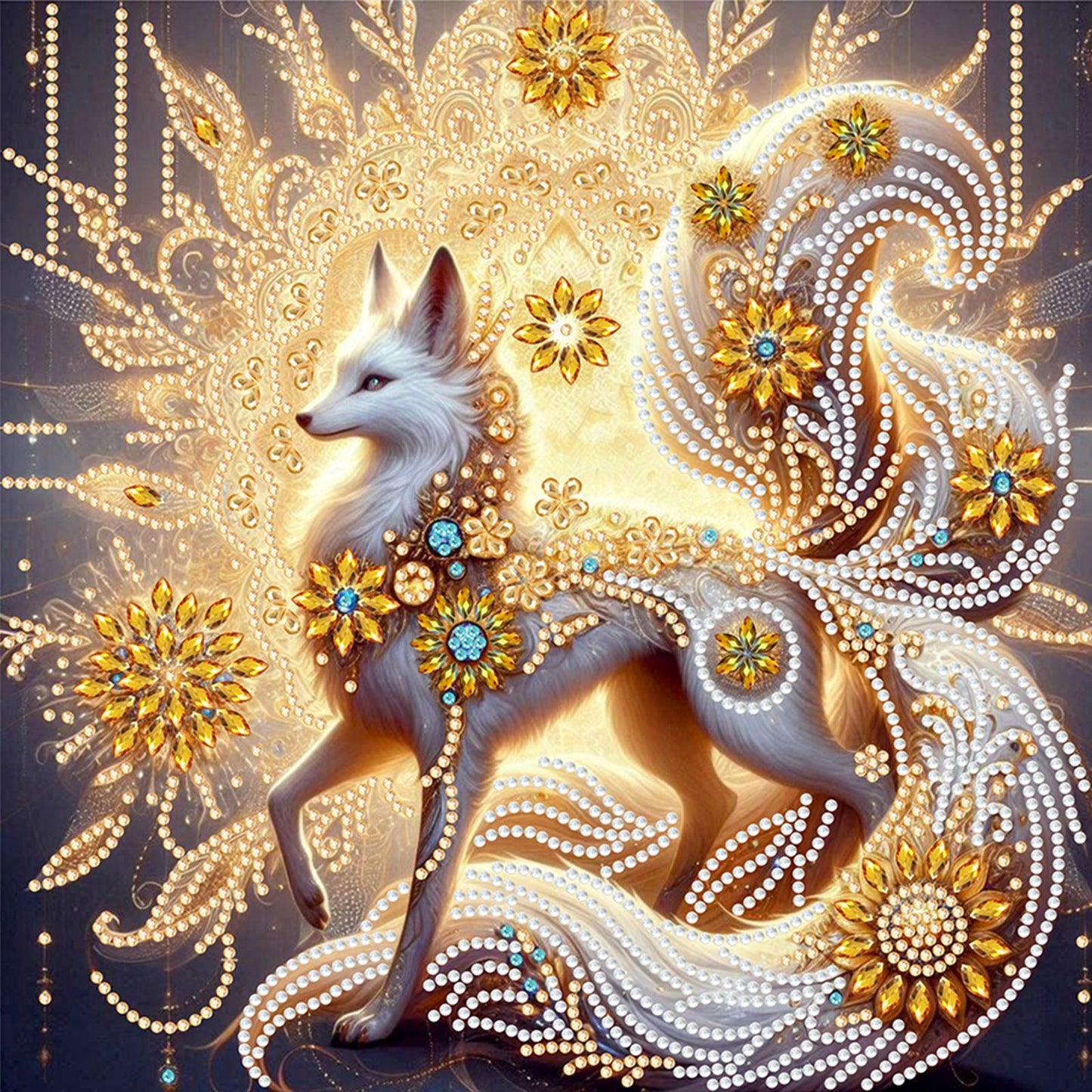 Glamour Fox - Special Shaped Drill Diamond Painting 30*30CM