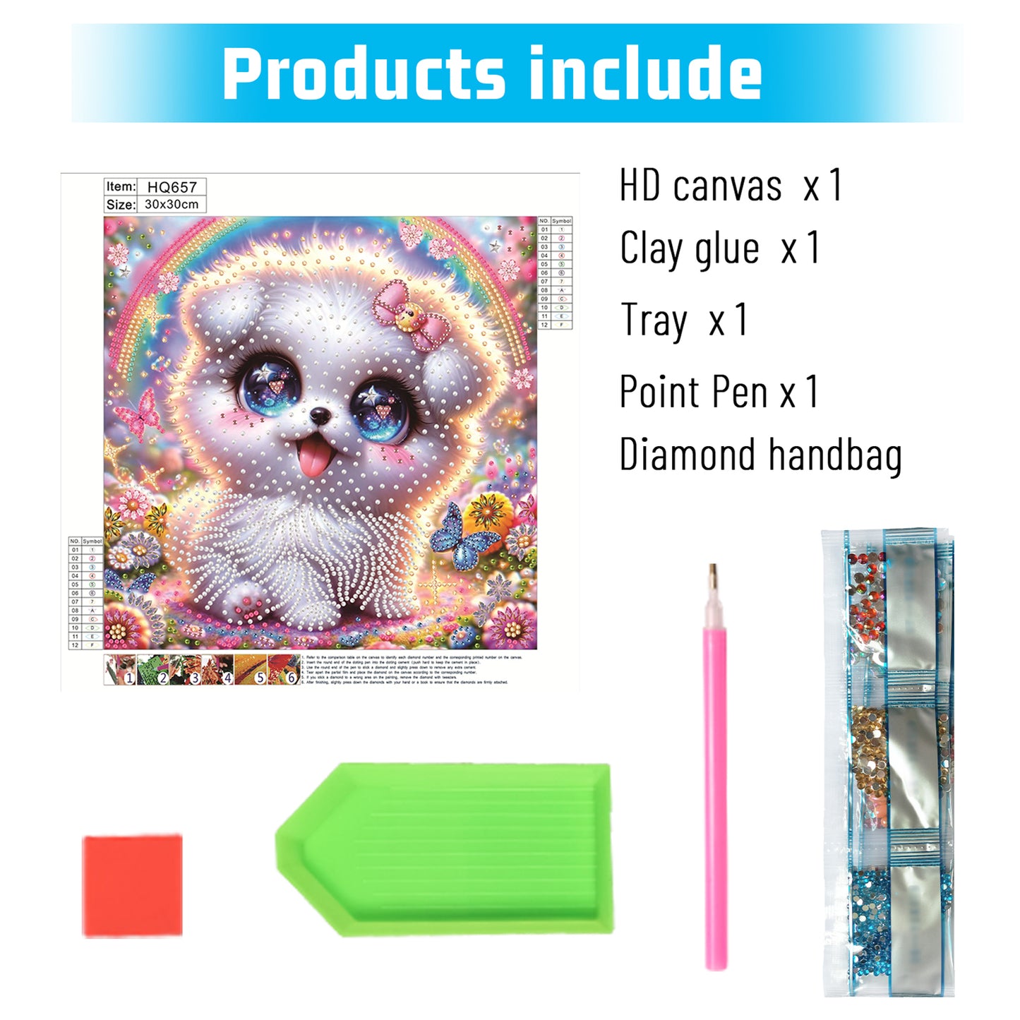 Cute Puppy - Special Shaped Drill Diamond Painting 30*30CM