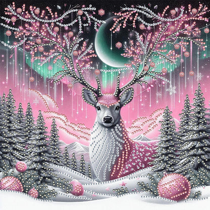 Snowy Reindeer - Special Shaped Drill Diamond Painting 30*30CM