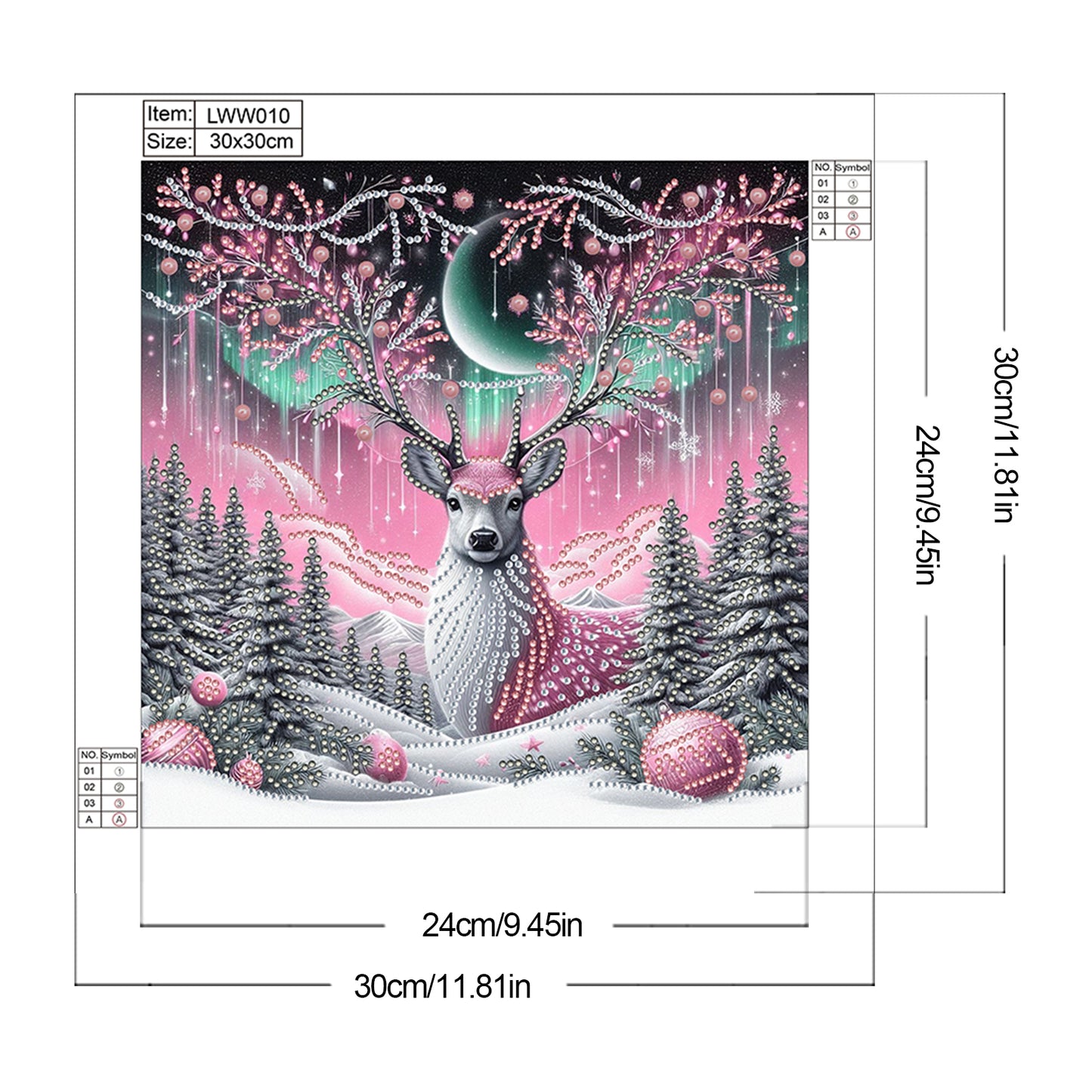Snowy Reindeer - Special Shaped Drill Diamond Painting 30*30CM