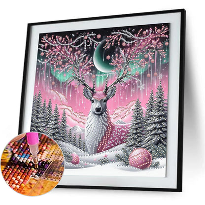 Snowy Reindeer - Special Shaped Drill Diamond Painting 30*30CM
