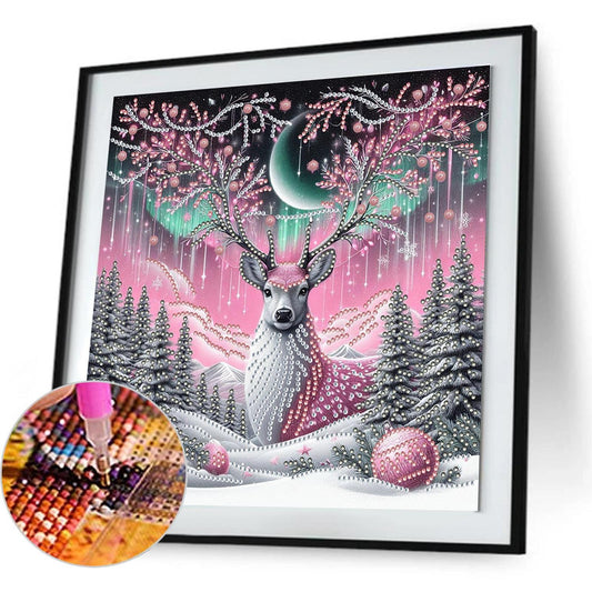 Snowy Reindeer - Special Shaped Drill Diamond Painting 30*30CM