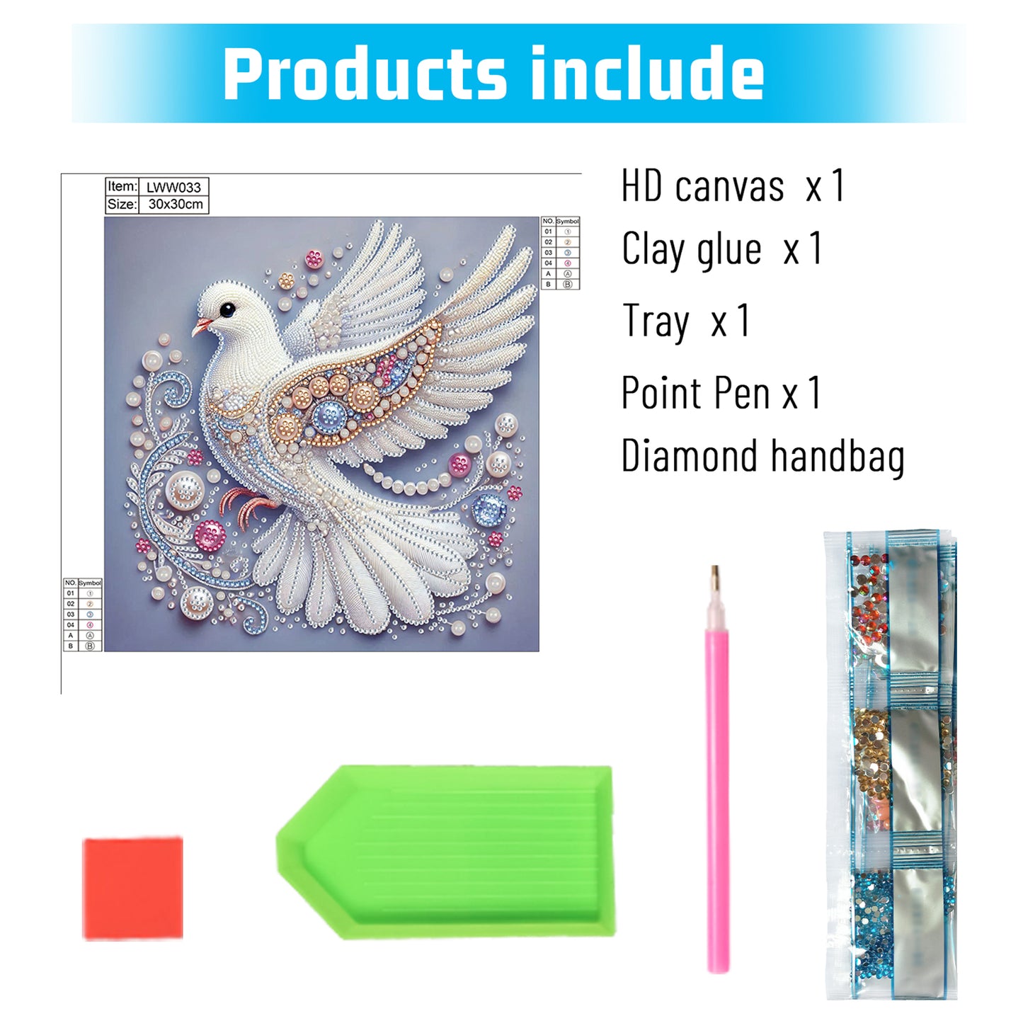 Glamour Pigeon - Special Shaped Drill Diamond Painting 30*30CM