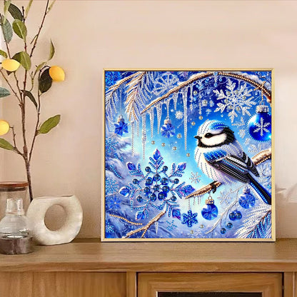 Snowy Bluebird - Special Shaped Drill Diamond Painting 30*30CM