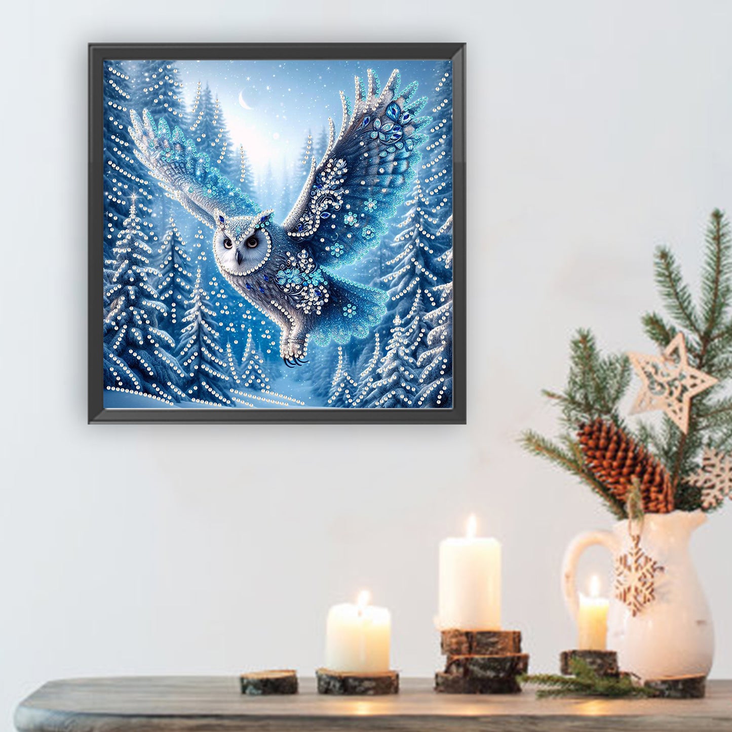 Snowy Owl - Special Shaped Drill Diamond Painting 30*30CM