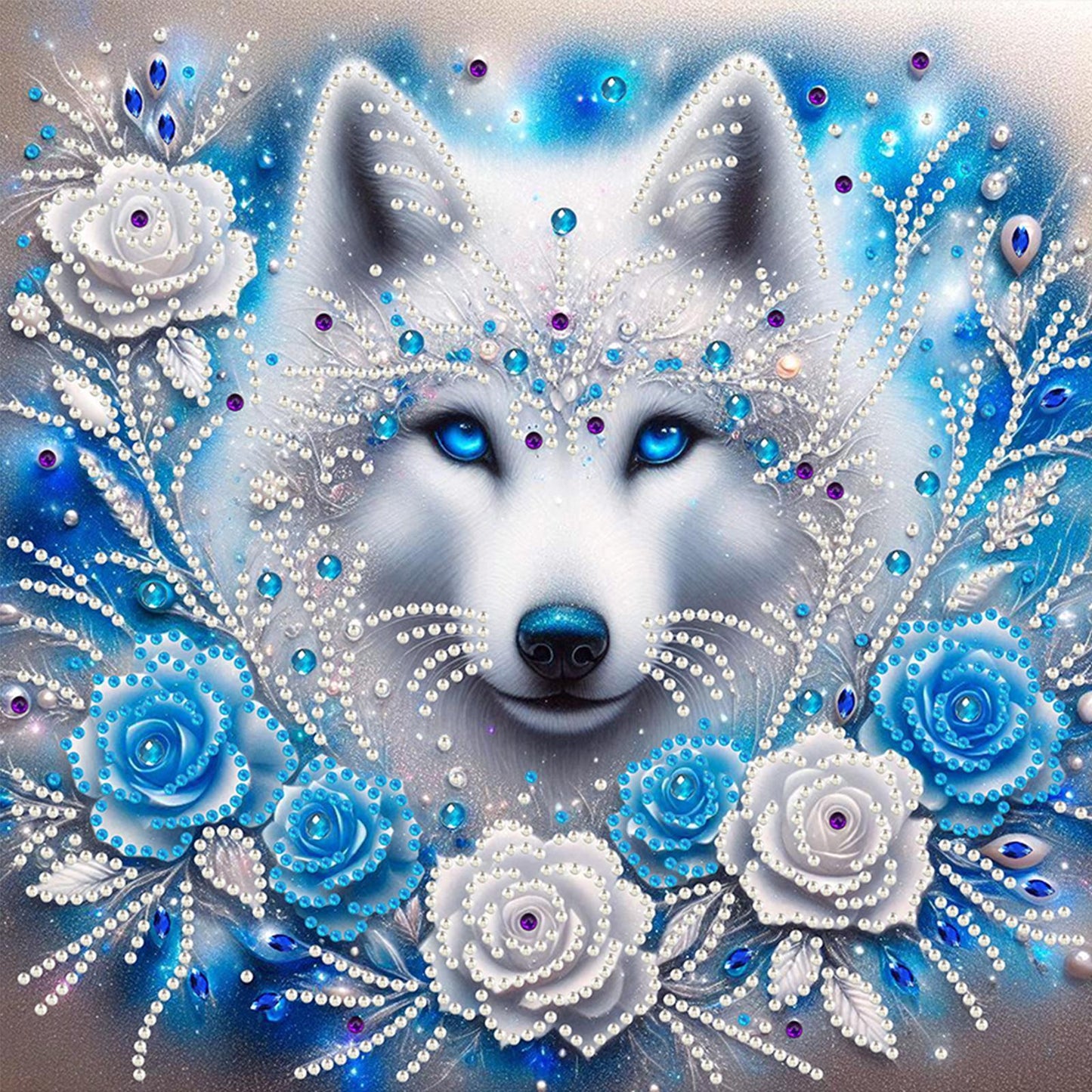 Snowy Wolf - Special Shaped Drill Diamond Painting 30*30CM