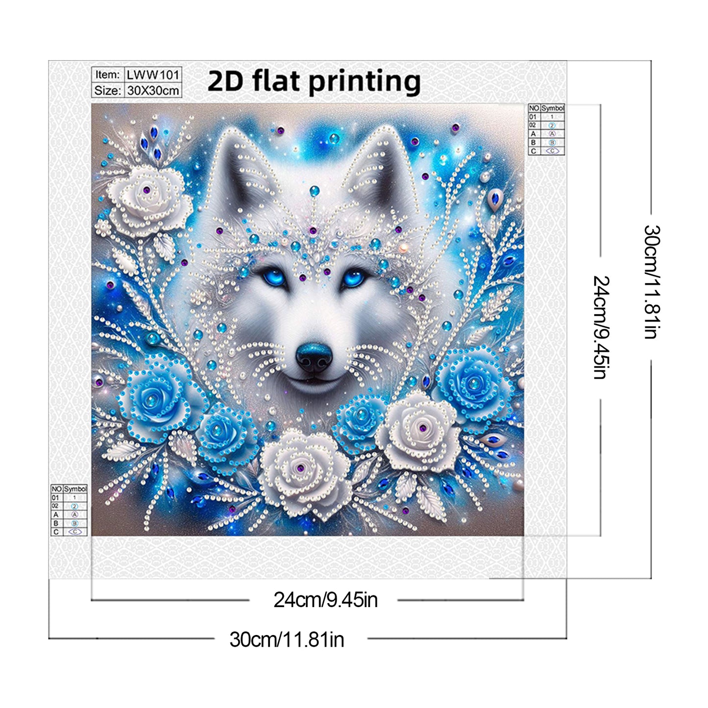 Snowy Wolf - Special Shaped Drill Diamond Painting 30*30CM