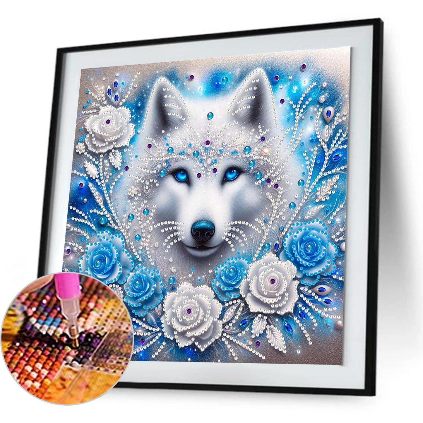 Snowy Wolf - Special Shaped Drill Diamond Painting 30*30CM