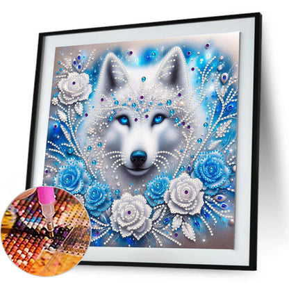 Snowy Wolf - Special Shaped Drill Diamond Painting 30*30CM