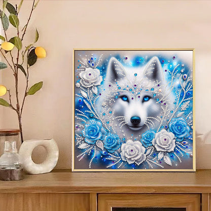 Snowy Wolf - Special Shaped Drill Diamond Painting 30*30CM