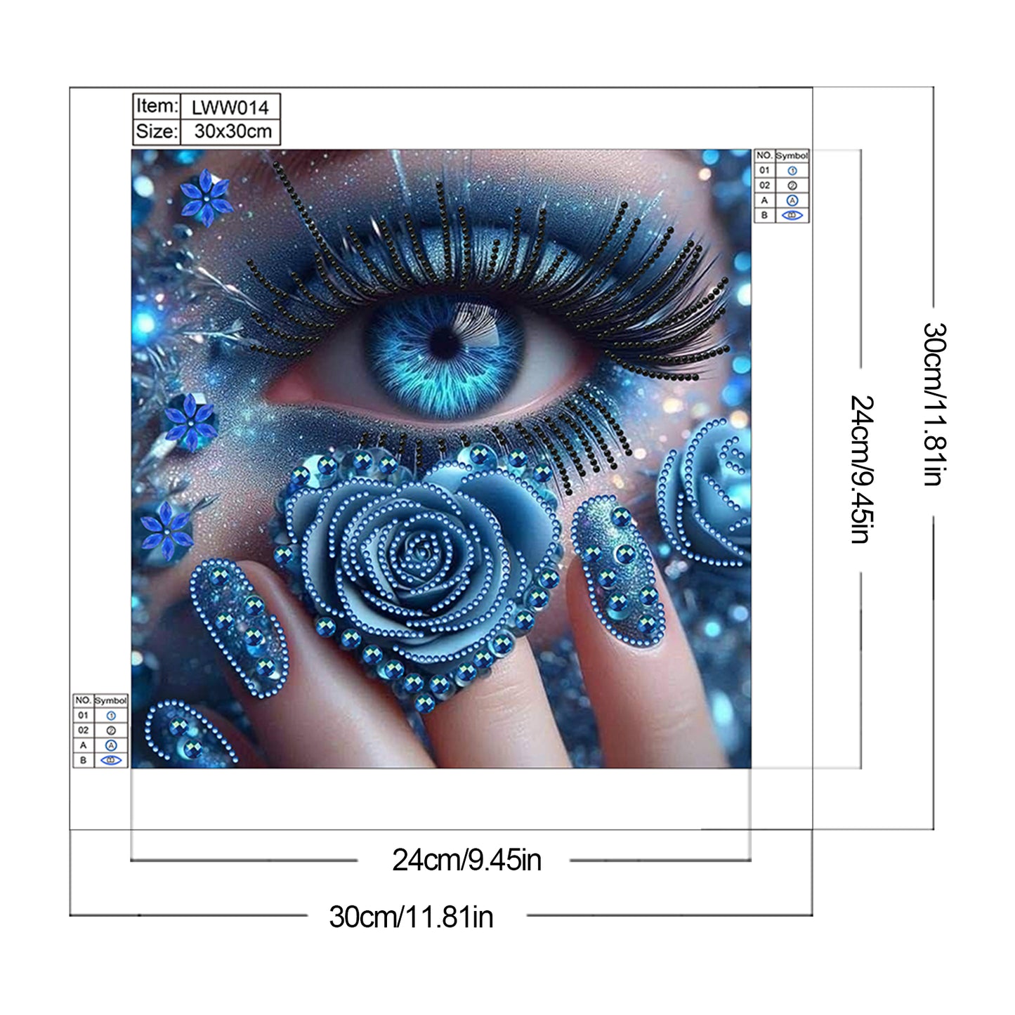 Enchanting Woman'S Eyes - Special Shaped Drill Diamond Painting 30*30CM