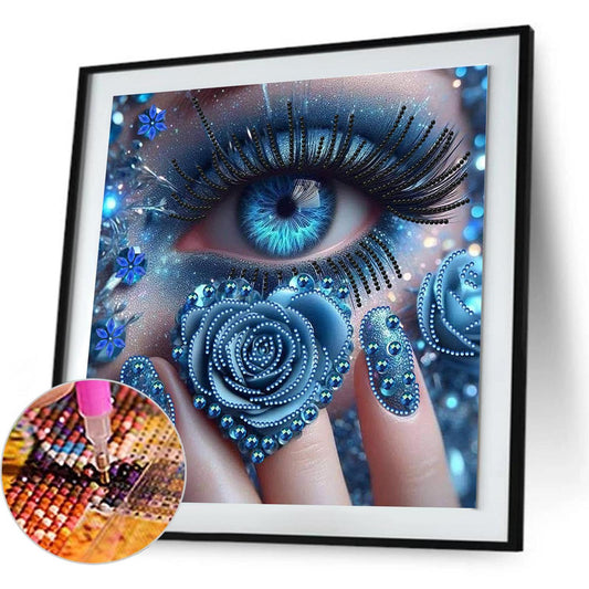 Enchanting Woman'S Eyes - Special Shaped Drill Diamond Painting 30*30CM