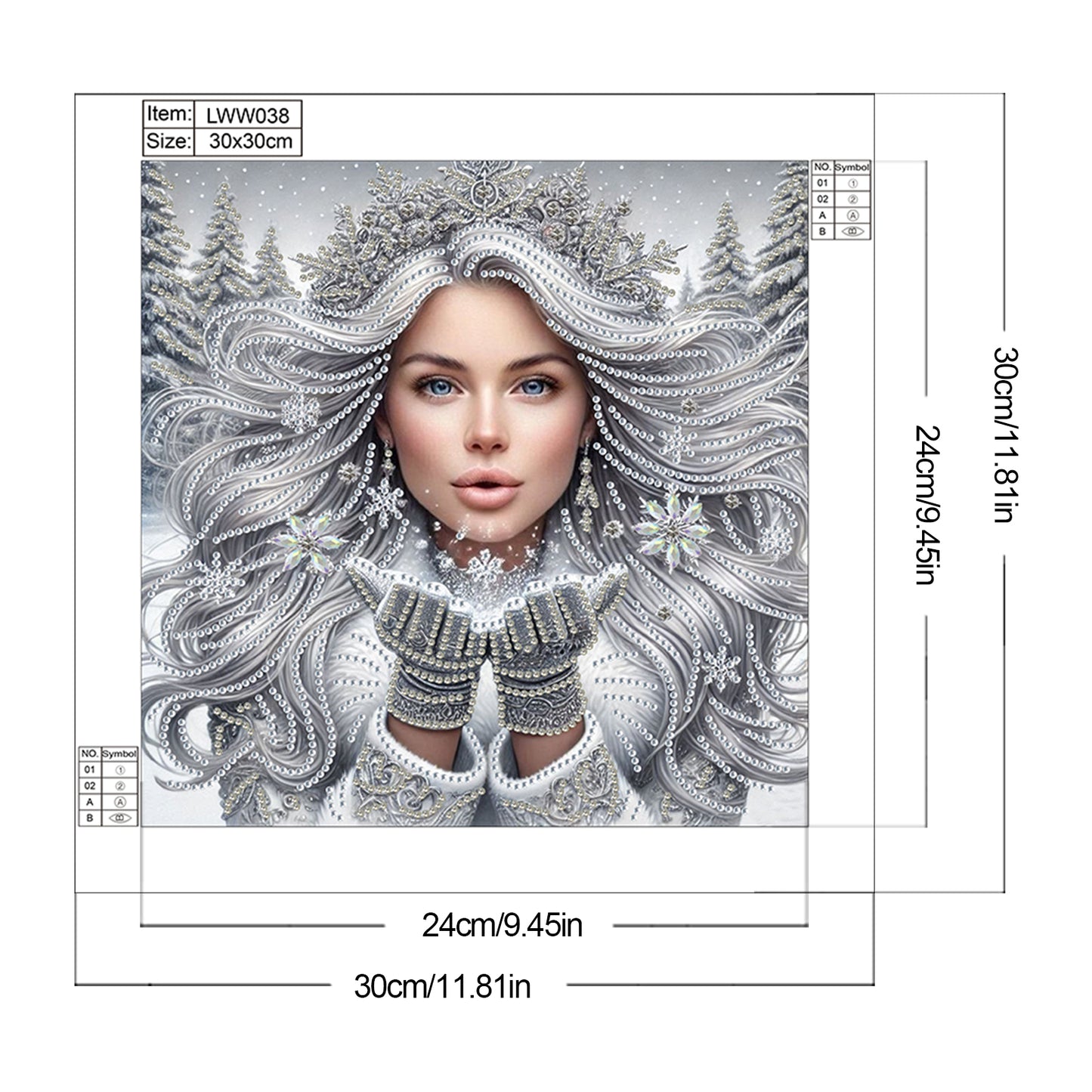 Enchanting Woman - Special Shaped Drill Diamond Painting 30*30CM