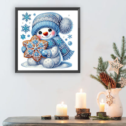Snowy Snowman - Special Shaped Drill Diamond Painting 30*30CM