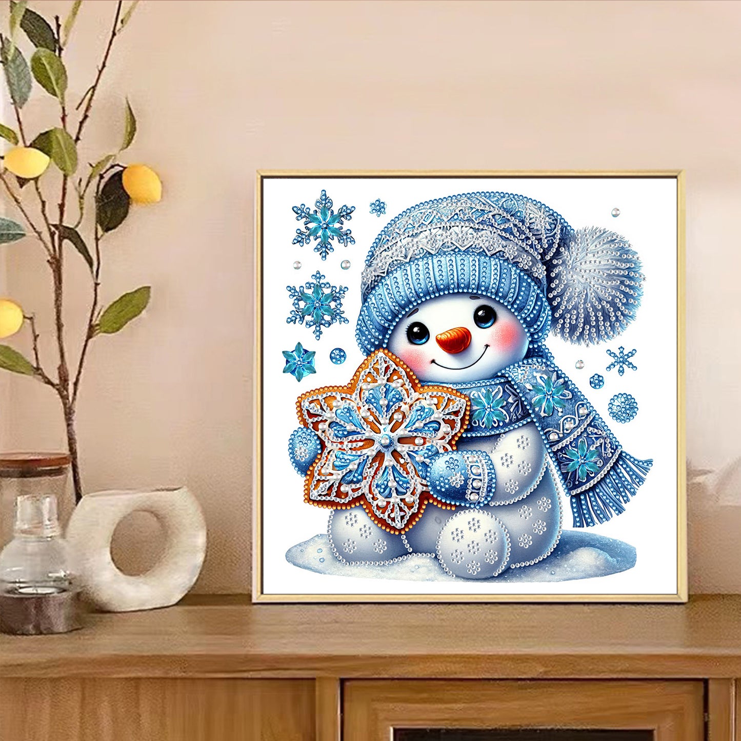 Snowy Snowman - Special Shaped Drill Diamond Painting 30*30CM