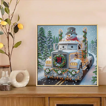 Snowy Snowman - Special Shaped Drill Diamond Painting 30*30CM