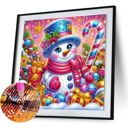 Snowy Snowman - Special Shaped Drill Diamond Painting 30*30CM