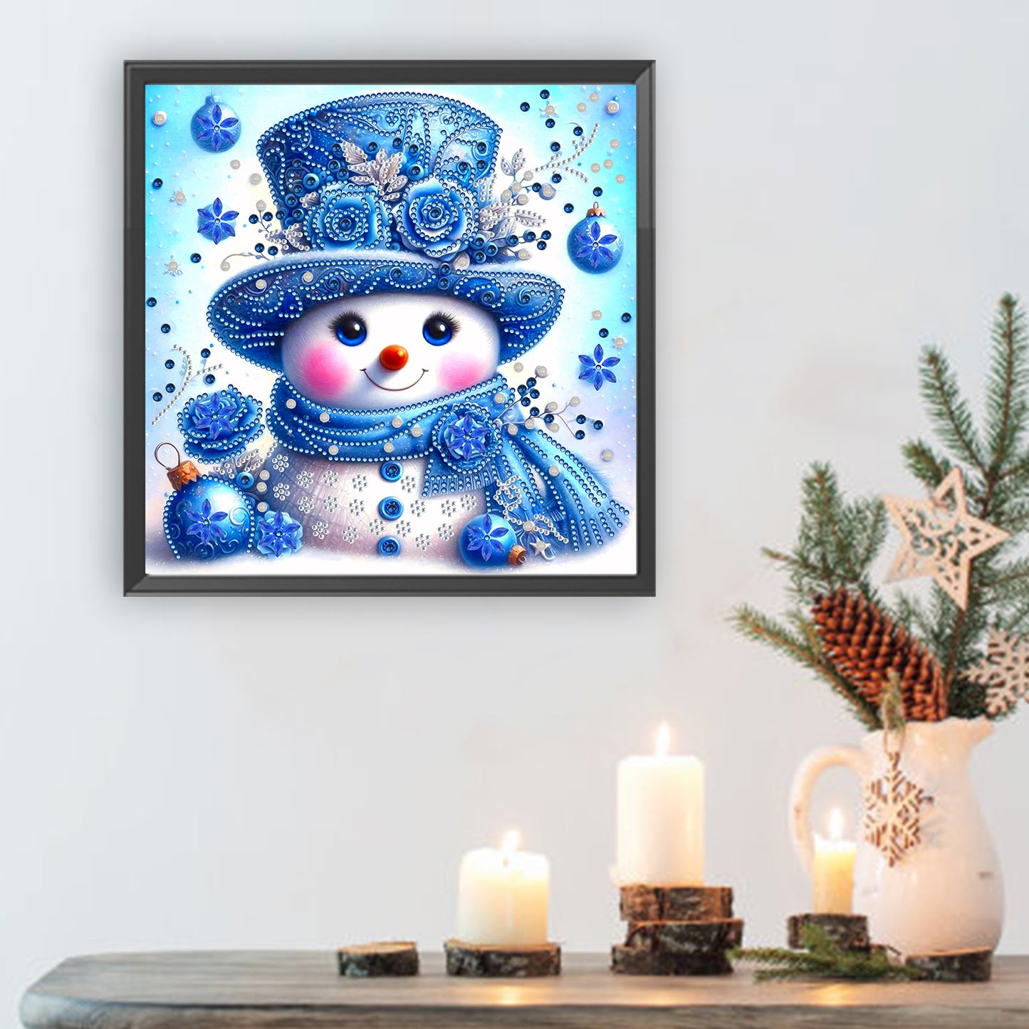 Snowy Snowman - Special Shaped Drill Diamond Painting 30*30CM