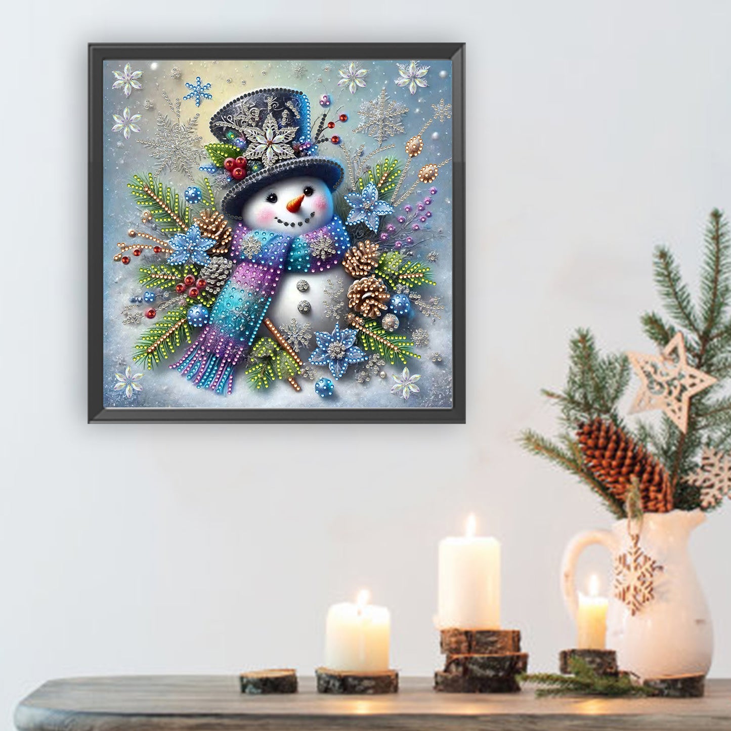 Snowy Snowman - Special Shaped Drill Diamond Painting 30*30CM