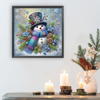 Snowy Snowman - Special Shaped Drill Diamond Painting 30*30CM