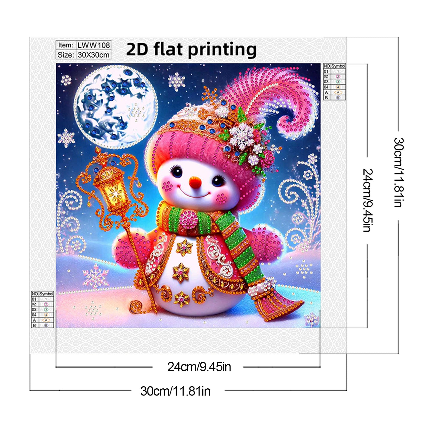 Snowy Snowman - Special Shaped Drill Diamond Painting 30*30CM