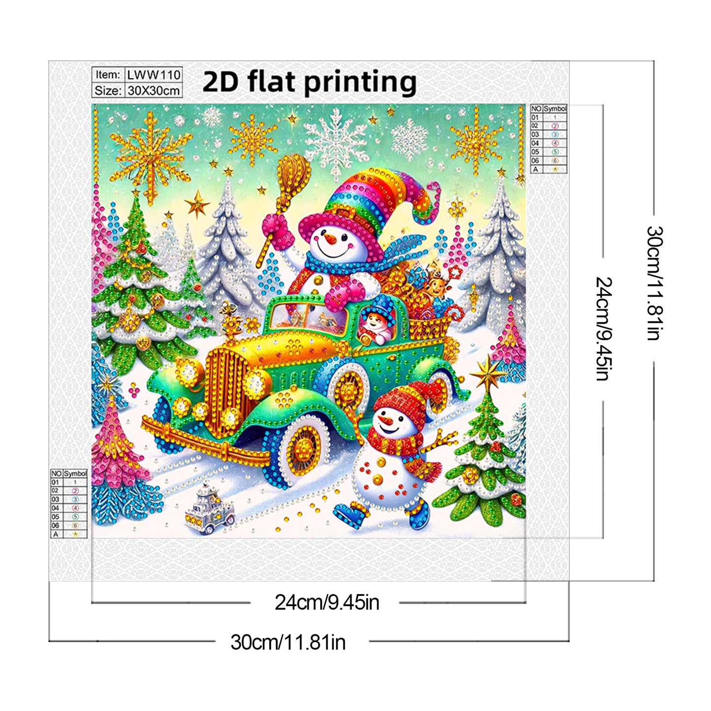 Snowy Snowman - Special Shaped Drill Diamond Painting 30*30CM