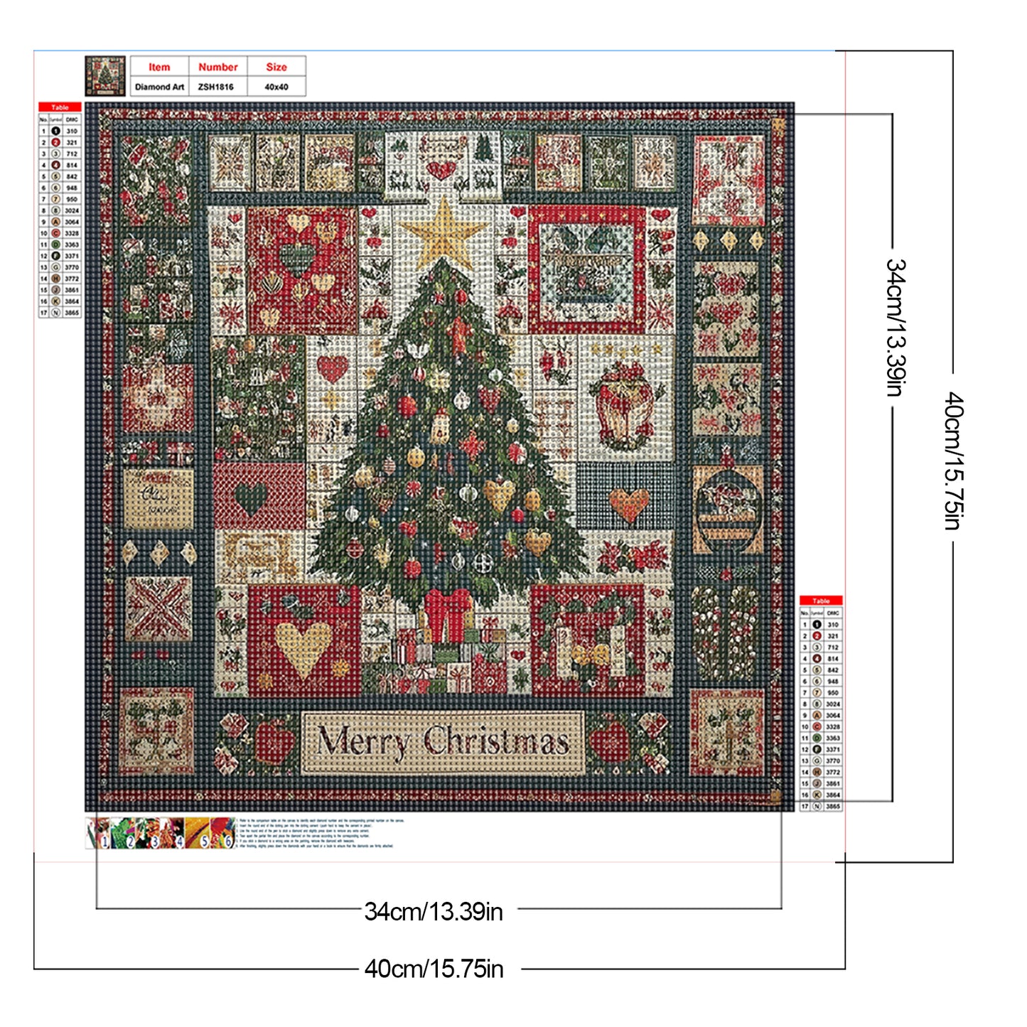 Christmas Atmosphere - Full Round Drill Diamond Painting 40*40CM