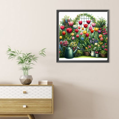 Tulips - Full Round Drill Diamond Painting 30*30CM