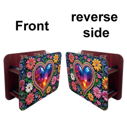 Gem Heart DIY Diamond Painting Wooden Tube Vase for Adults Gift Idea Home Decor