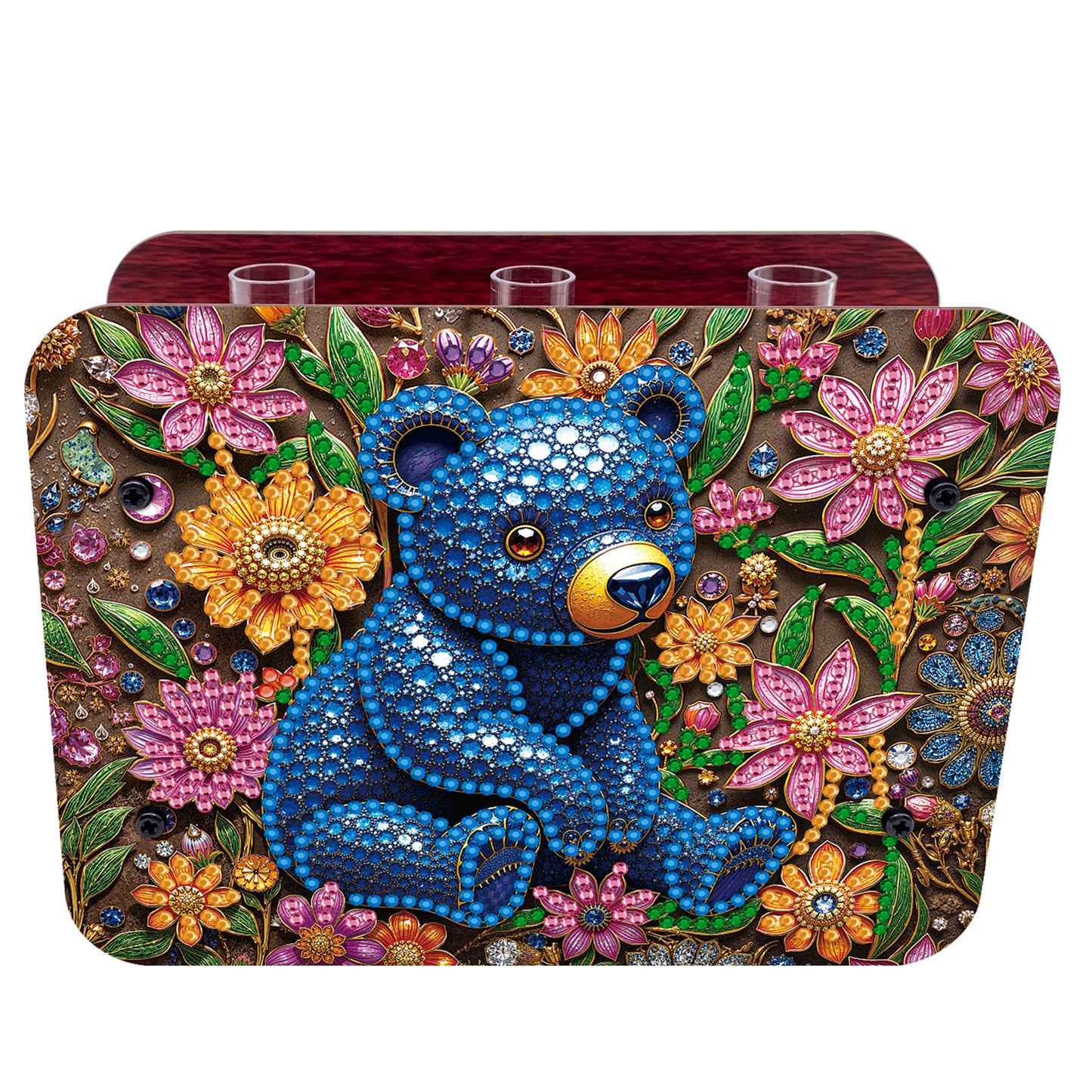 Gem Bear DIY Diamond Painting Wooden Tube Vase for Adults Gift Idea Home Decor