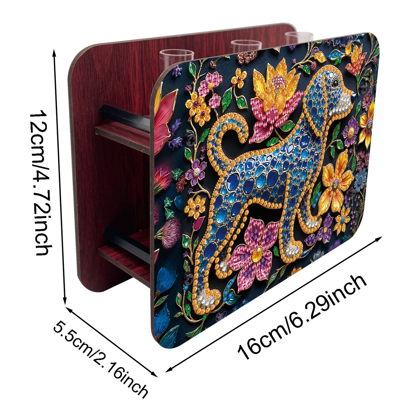 Gem Dog DIY Diamond Painting Wooden Tube Vase for Adults Gift Idea Home Decor