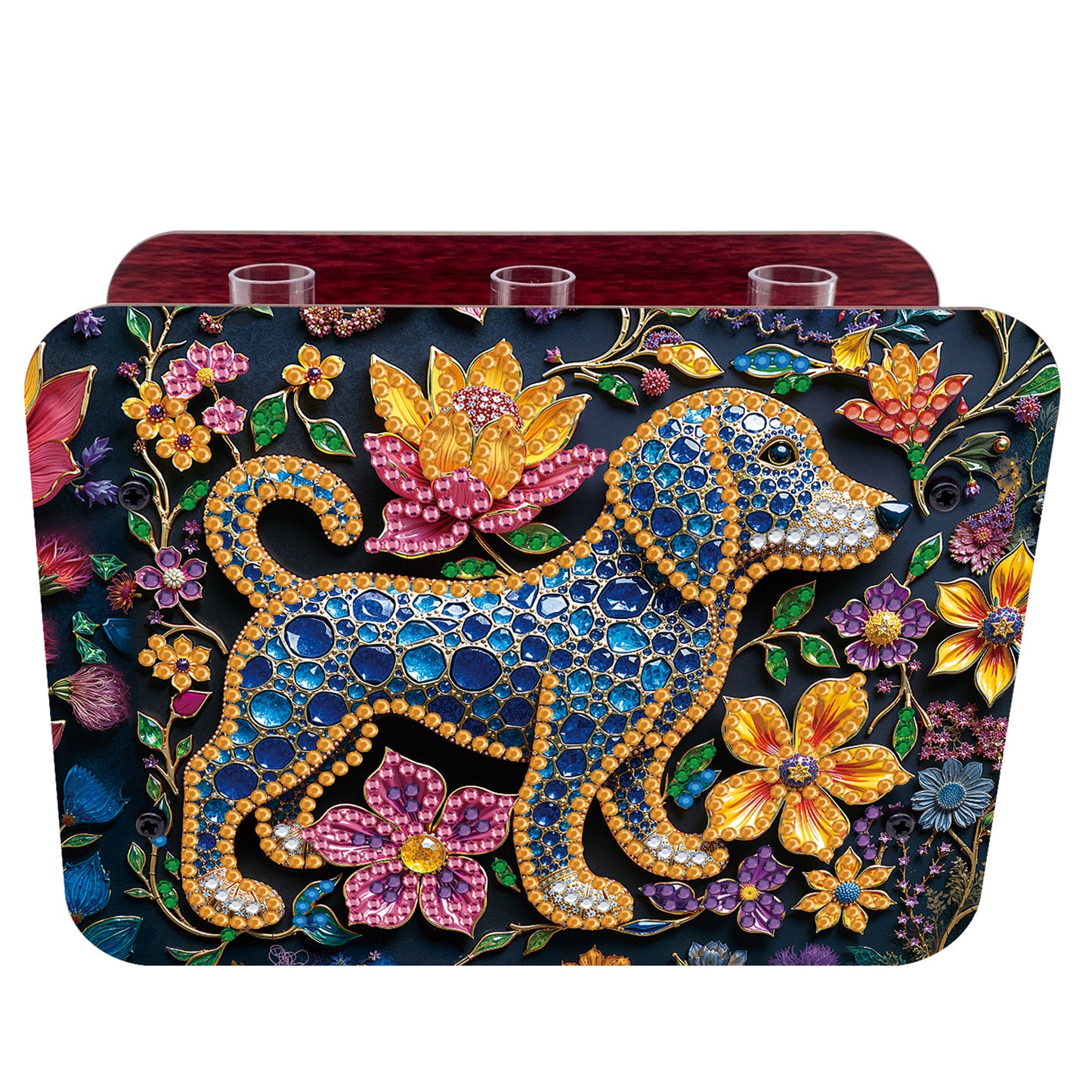 Gem Dog DIY Diamond Painting Wooden Tube Vase for Adults Gift Idea Home Decor