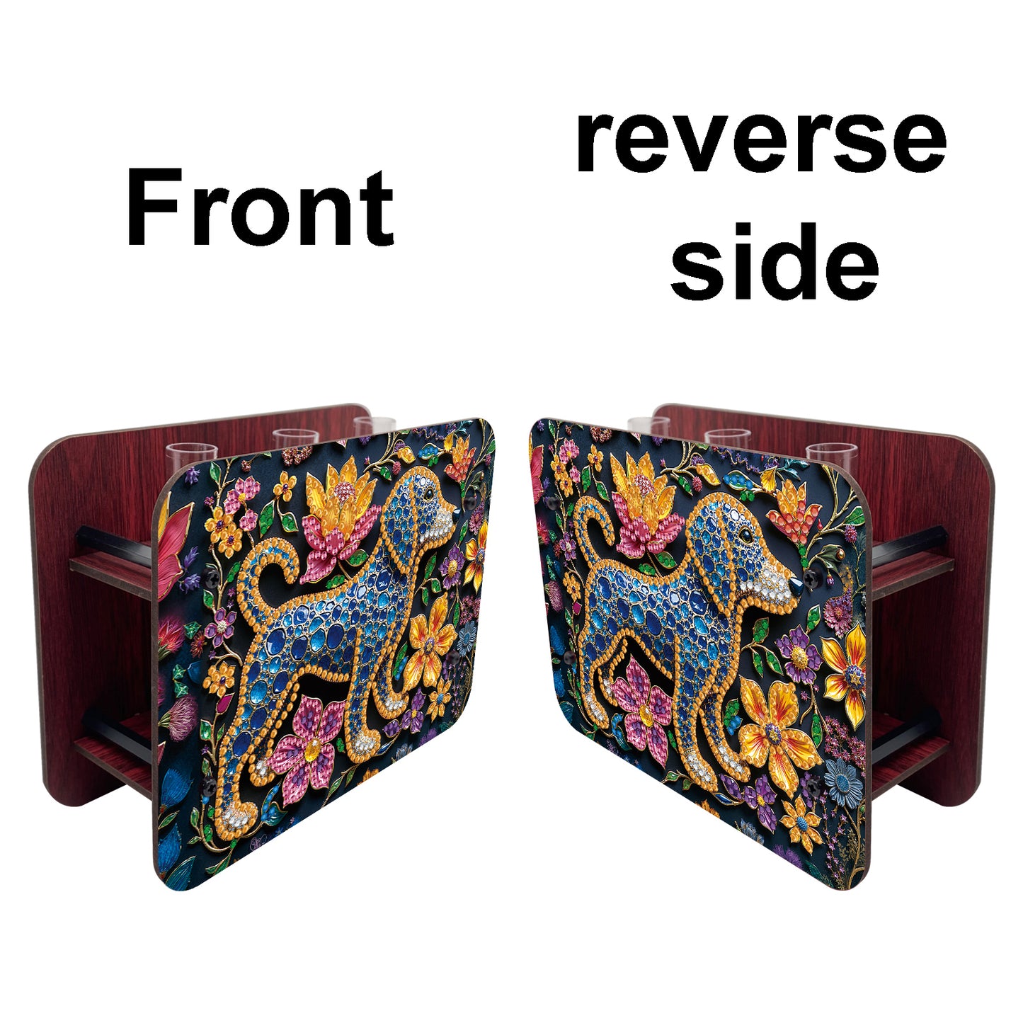 Gem Dog DIY Diamond Painting Wooden Tube Vase for Adults Gift Idea Home Decor