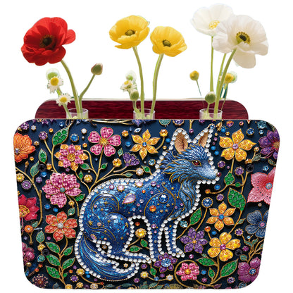 Gem Wolf DIY Diamond Painting Wooden Tube Vase for Adults Gift Idea Home Decor