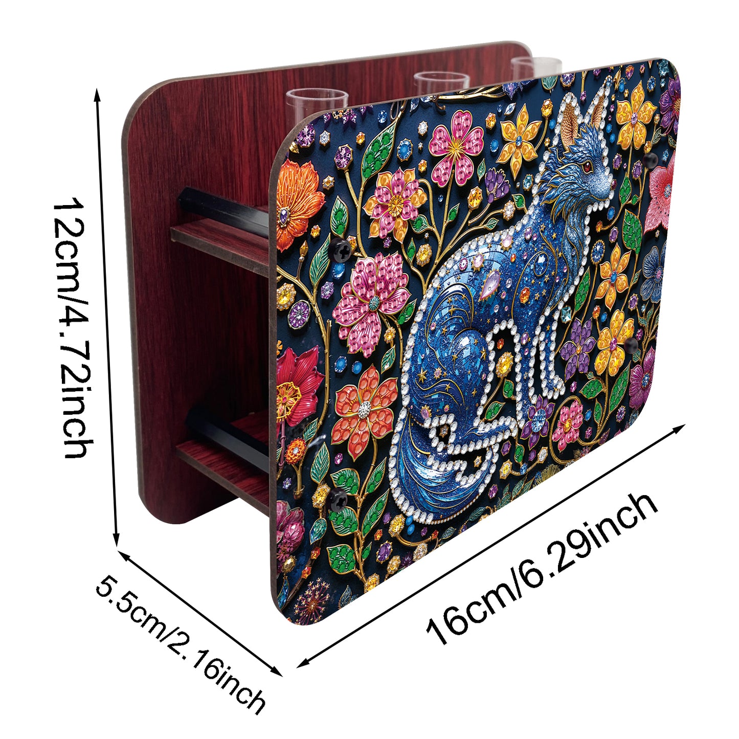 Gem Wolf DIY Diamond Painting Wooden Tube Vase for Adults Gift Idea Home Decor