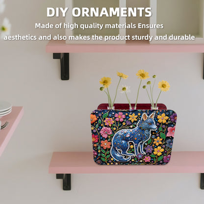 Gem Wolf DIY Diamond Painting Wooden Tube Vase for Adults Gift Idea Home Decor