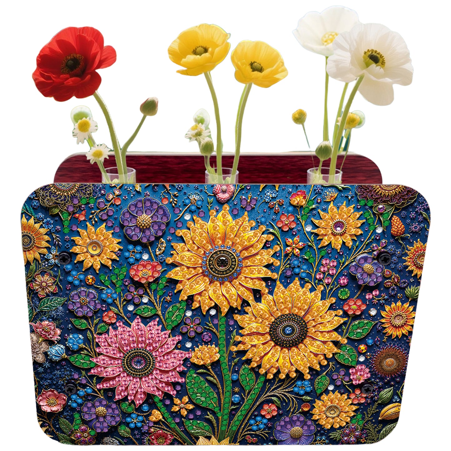 Gem Sunflower DIY Diamond Painting Wooden Tube Vase for Adults Gift Home Decor